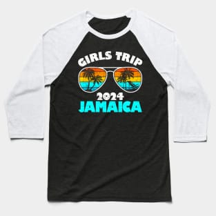 Girls Trip Jamaica 2024 Beach Womens Weekend Birthday Squad Baseball T-Shirt